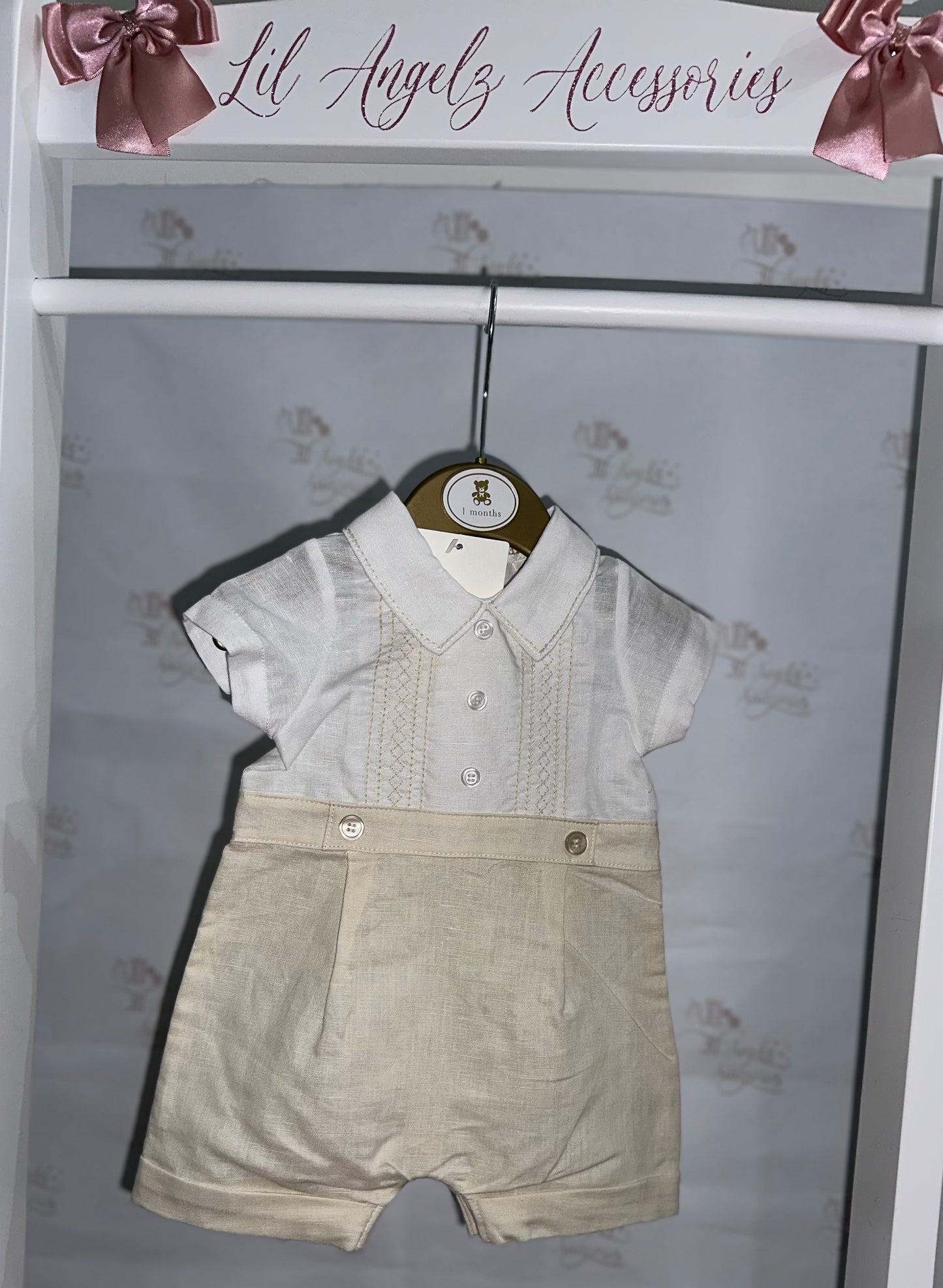 Mintini Linen Smock Romper