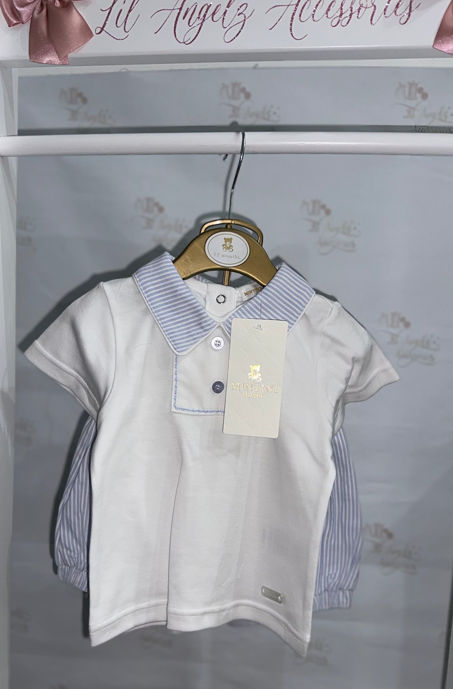 Mintini stripe shorts and T-shirt set