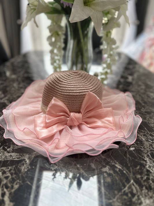 Pink Shimmer bow hat